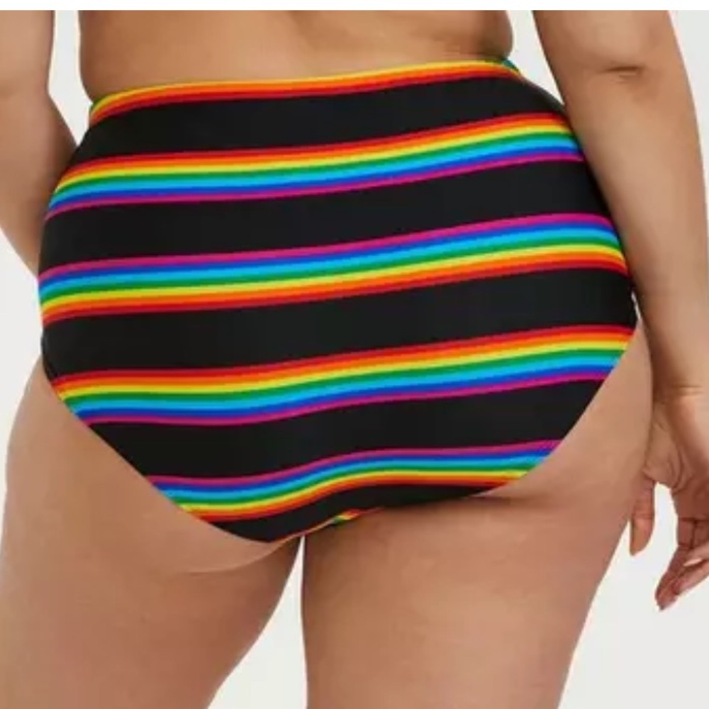 Torrid High Rise All-Over Smooth Swim Bottom - Picture 2 of 6